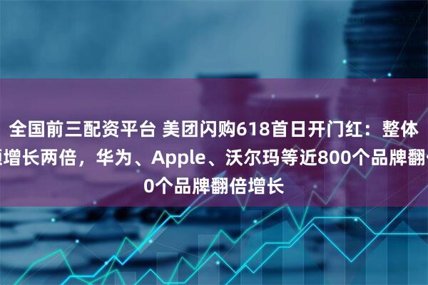 全国前三配资平台 美团闪购618首日开门红：整体成交额增长两倍，华为、Apple、沃尔玛等近800个品牌翻倍增长